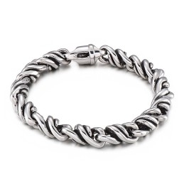 Modna Bransoletka Twist Titanium Dla Mężczyzn