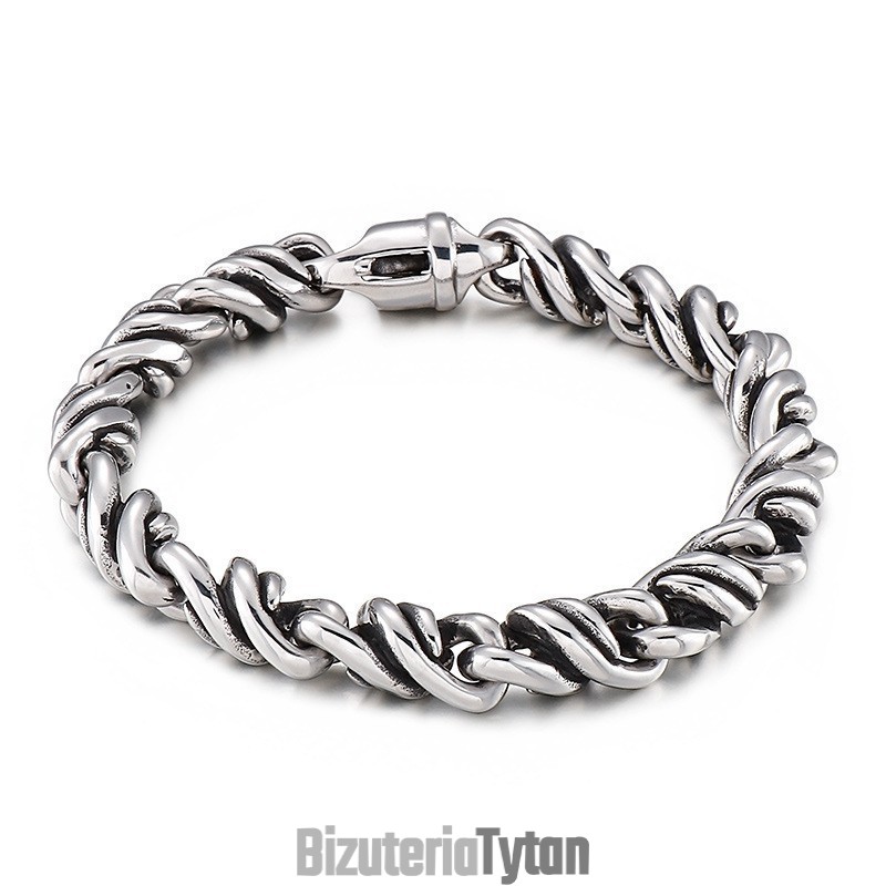 Modna Bransoletka Twist Titanium Dla Mężczyzn Modna Bransoletka Twist Titanium Dla Mężczyzn