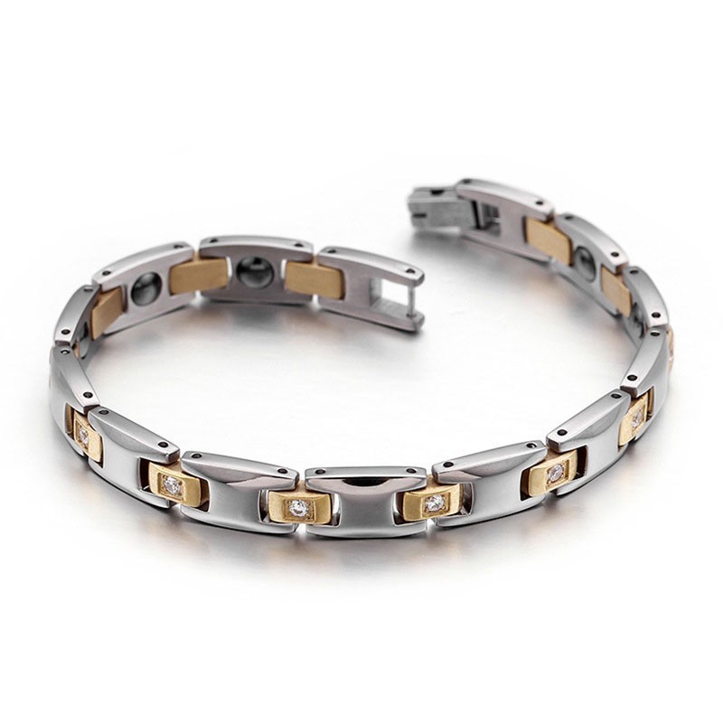 Bransoletka Z Tytanu Z Magnesem Diamentowym Dla Mężczyzn I Kobiet Bransoletka Z Tytanu Z Magnesem Diamentowym Dla Mężczyzn I Kobiet