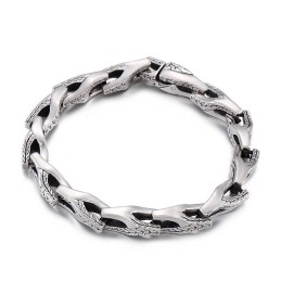 Bransoletka Z Tytanu Snake Bone Dla Mężczyzn