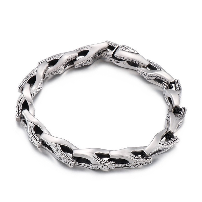 Bransoletka Z Tytanu Snake Bone Dla Mężczyzn Bransoletka Z Tytanu Snake Bone Dla Mężczyzn