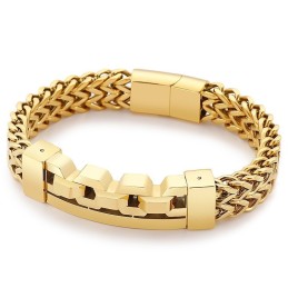 Bransoletka Fashion Square Hollow Titanium Dla Mężczyzn