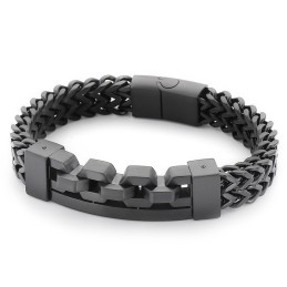 Bransoletka Fashion Square Hollow Titanium Dla Mężczyzn