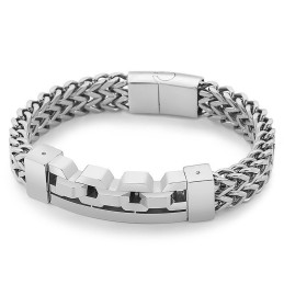 Bransoletka Fashion Square Hollow Titanium Dla Mężczyzn