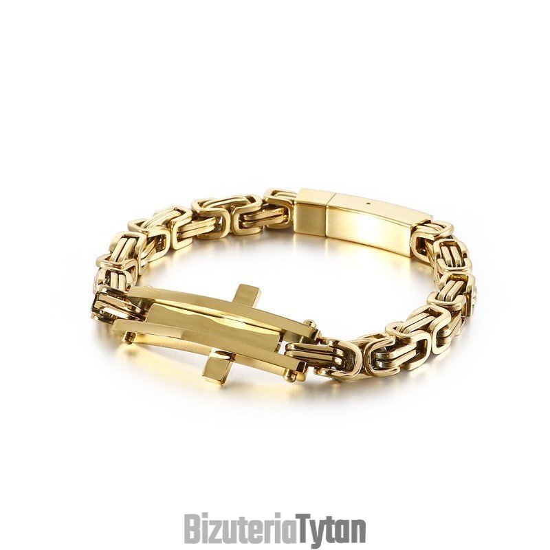 Bransoletka Cool Cross Bend Hip Hop Titanium Dla Mężczyzn Bransoletka Cool Cross Bend Hip Hop Titanium Dla Mężczyzn