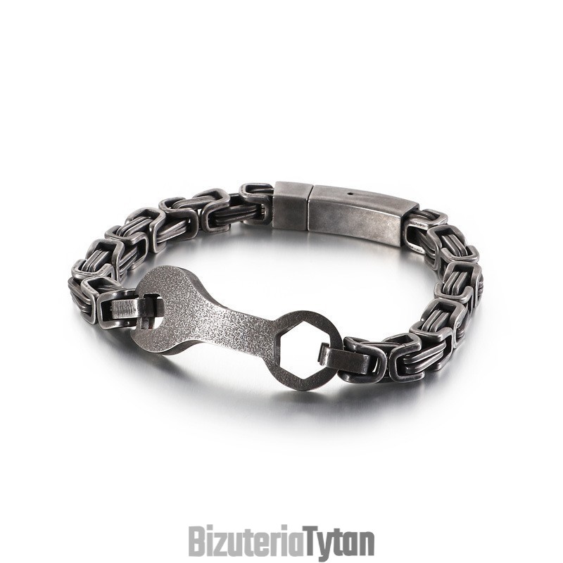 Bransoleta Męska Z Tytanu Fashion Wrench Emperor Chain Bransoleta Męska Z Tytanu Fashion Wrench Emperor Chain