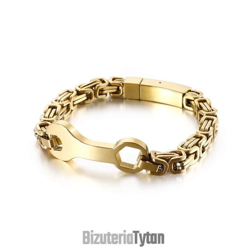 Bransoleta Męska Z Tytanu Fashion Wrench Emperor Chain