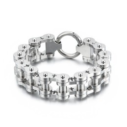 Bransoleta Rowerowa Męska Rock Hip-Hop Hollow Cross Titanium