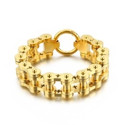 Bransoleta Rowerowa Męska Rock Hip-Hop Hollow Cross Titanium