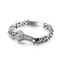 Bransoleta Męska Cool Wrench Back Type Curved Plate Z Tytanu