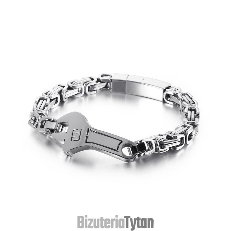Bransoleta Męska Cool Wrench Back Type Curved Plate Z Tytanu Bransoleta Męska Cool Wrench Back Type Curved Plate Z Tytanu