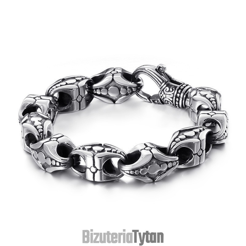 Bransoletka Cool Cross Floral Openwork Titanium Dla Mężczyzn