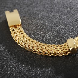Bransoleta Męska Street Cool Double Keel Gold Titanium