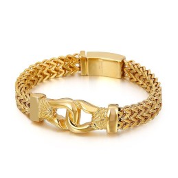 Bransoleta Męska Street Cool Double Keel Gold Titanium