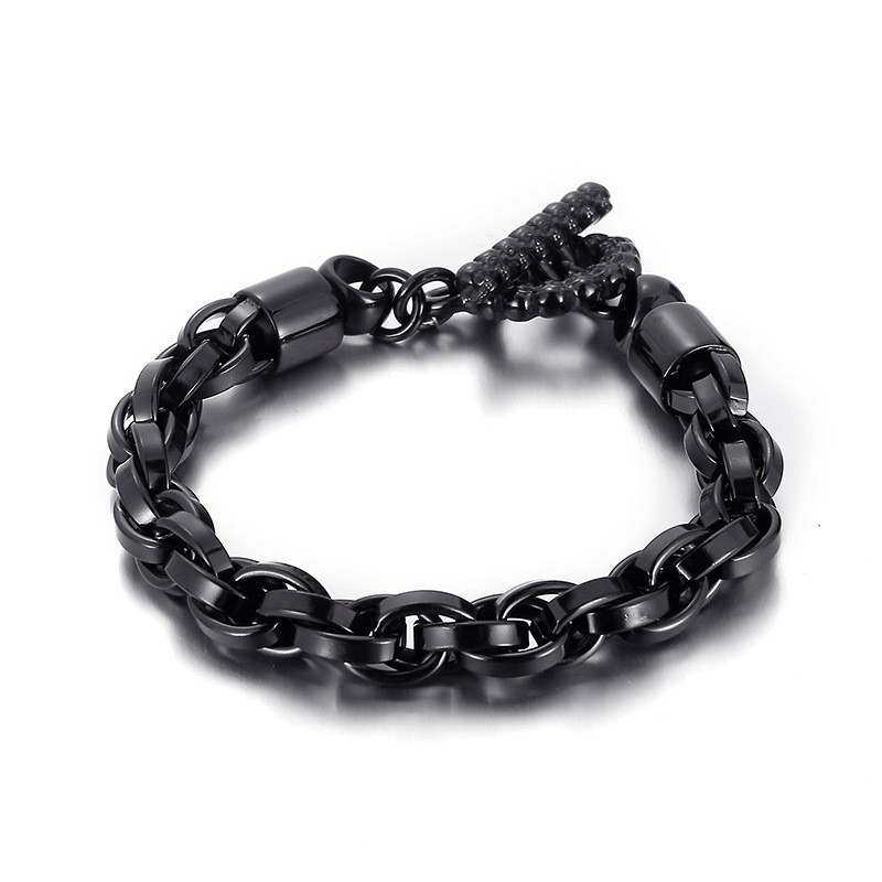 Bransoletka Męska Cool Fashion Skull Buckle Titanium Bransoletka Męska Cool Fashion Skull Buckle Titanium