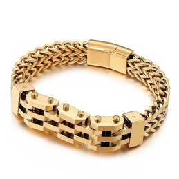 Bransoleta Z Tytanu Double Layer Double Row Dla Mężczyzn