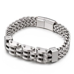Bransoleta Z Tytanu Double Layer Double Row Dla Mężczyzn