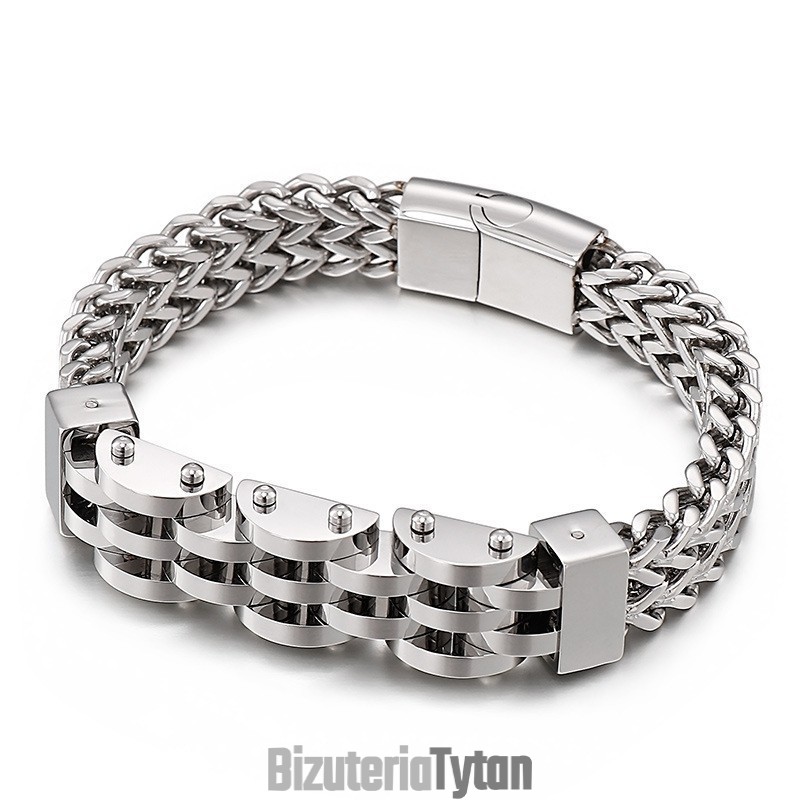 Bransoleta Z Tytanu Double Layer Double Row Dla Mężczyzn Bransoleta Z Tytanu Double Layer Double Row Dla Mężczyzn