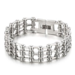 Modny, Szykowny Styl Biker Titanium Men'S
