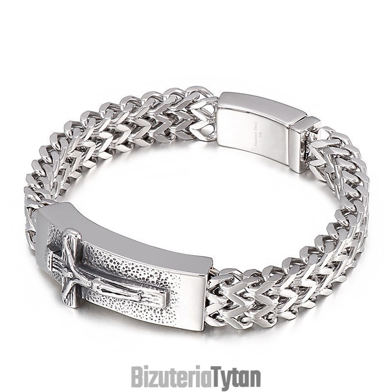 Bransoleta Męska Hip Hop Cross Titanium