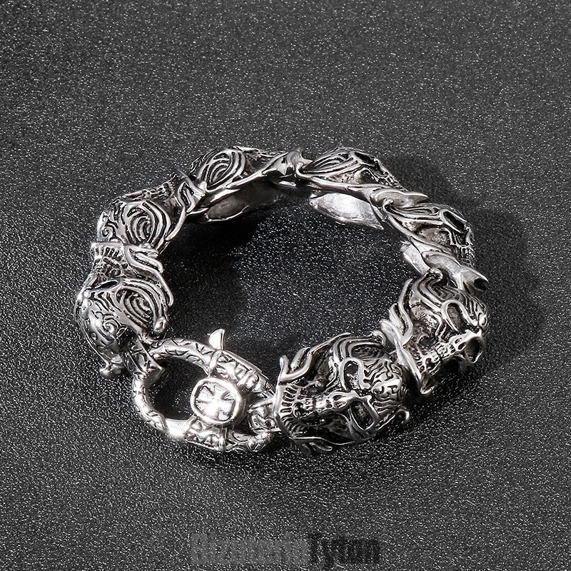 Bransoletka Męska Cool Skull Titanium