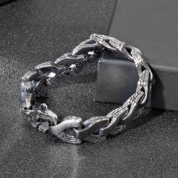 Bransoleta Męska Cool Chic Style Dragon Bone Z Tytanu