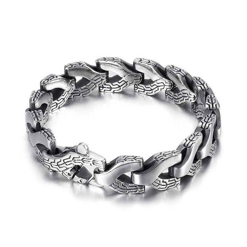 Bransoleta Męska Cool Chic Style Dragon Bone Z Tytanu Bransoleta Męska Cool Chic Style Dragon Bone Z Tytanu