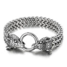 Bransoleta Męska Z Tytanu W Kolorze Stali Zodiac Fashion