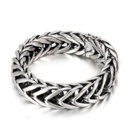 Bransoleta Męska Z Tytanu W Stylu Cool Chic Single Layer V
