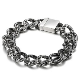 Bransoletka Alphabet Cool Chic Titanium Dla Mężczyzn