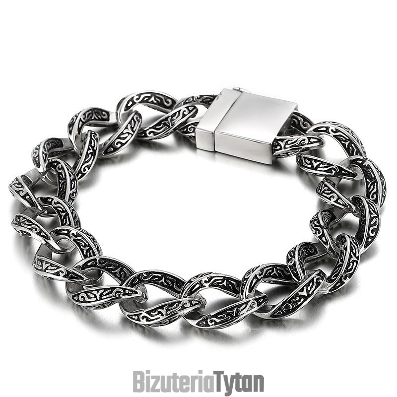 Bransoletka Alphabet Cool Chic Titanium Dla Mężczyzn Bransoletka Alphabet Cool Chic Titanium Dla Mężczyzn