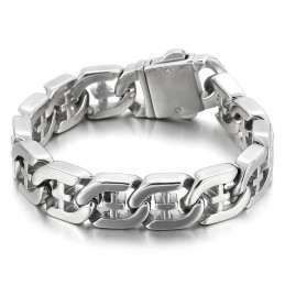 Bransoletka Z Tytanu W Stylu Cross Hollow Chic Dla Mężczyzn