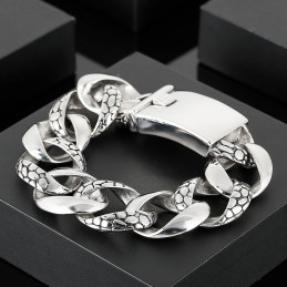 Bransoletka Męska Street Style Cool Snake Titanium