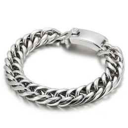 Bransoletka Street Fashion Cool Solid Color Titanium Dla Mężczyzn