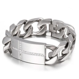 Bransoletka Męska Tide Fashion Titanium Cross