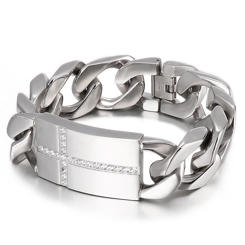 Bransoletka Męska Tide Fashion Titanium Cross Bransoletka Męska Tide Fashion Titanium Cross