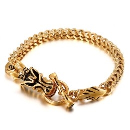 Bransoletka Z Tytanu Fashion Street Dragon Head