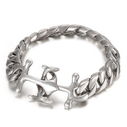 Bransoletka Męska Titanium Chic Wind Boat Anchor Akcesoria