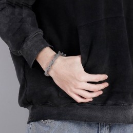 Bransoleta Męska Z Tytanu W Kształcie Węża