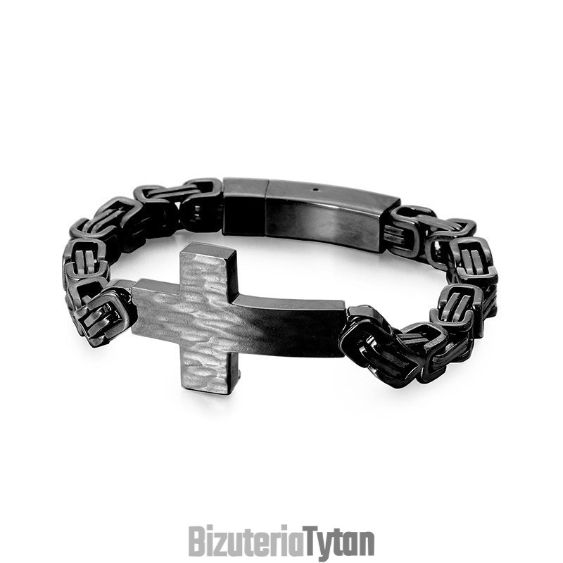 Bransoletka Crucifix Bend Męska Bransoletka Emperor Back Chain Bransoletka Crucifix Bend Męska Bransoletka Emperor Back Chain