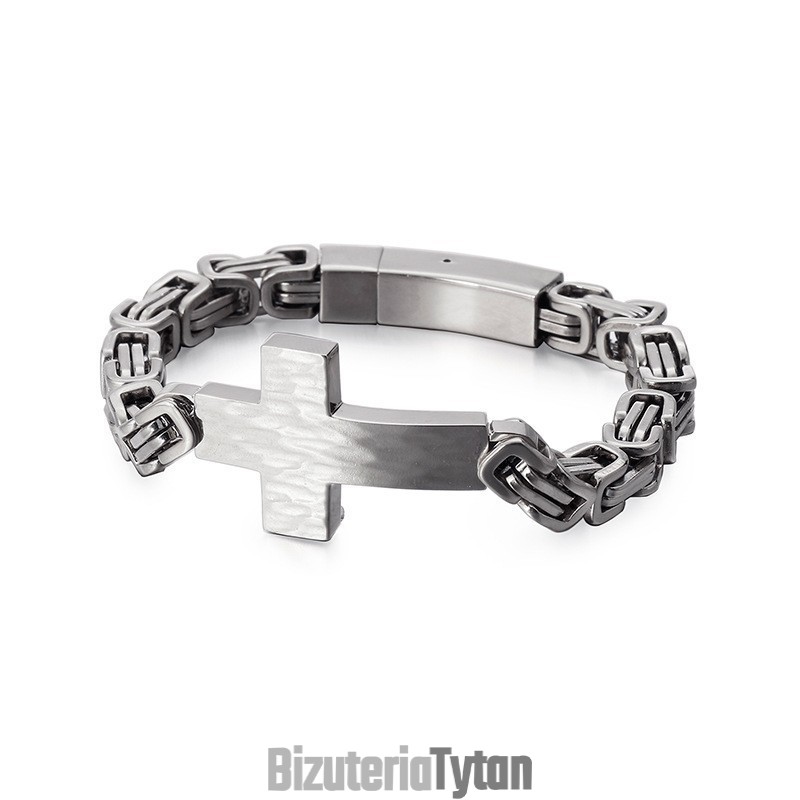 Bransoletka Cross Bend Męska Bransoletka Emperor Back Chain Bransoletka Cross Bend Męska Bransoletka Emperor Back Chain