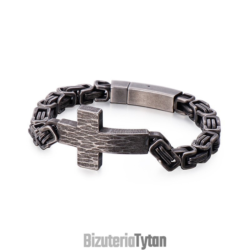 Bransoletka Cross Bend Męska Bransoletka Emperor Back Chain Bransoletka Cross Bend Męska Bransoletka Emperor Back Chain