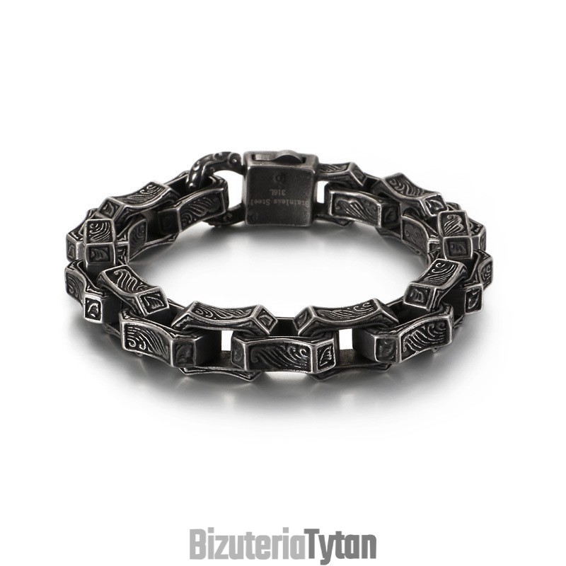 Nowa Elegancka Męska Bransoleta Tytanowa Nowa Elegancka Męska Bransoleta Tytanowa