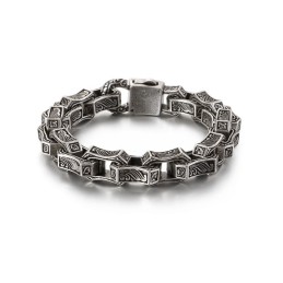 Nowa Elegancka Męska Bransoleta Tytanowa