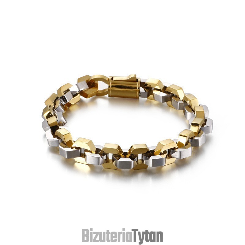 Bransoletka Modowa Geometryczna Męska Z Tytanu Tide Accessories Bransoletka Modowa Geometryczna Męska Z Tytanu Tide Accessories