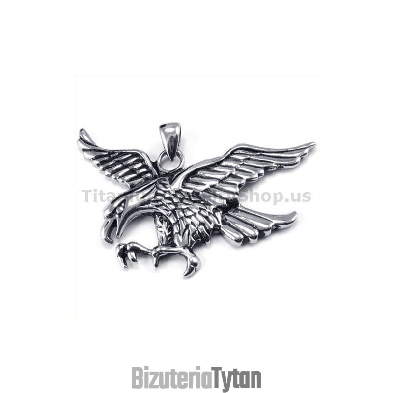 Wisiorek Z Orłem Z Tytanu - Łańcuszek Gratis