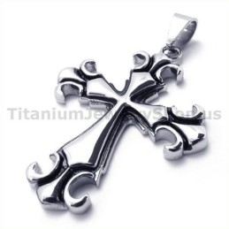 Wisiorek Vintage Cross Titanium - Darmowy Łańcuszek
