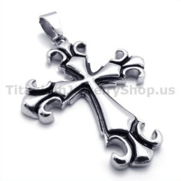 Wisiorek Vintage Cross Titanium - Darmowy Łańcuszek