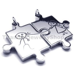 Puzzle Tytanowe Miłośnicy Wisiorki-Bezpłatne Łańcuszki