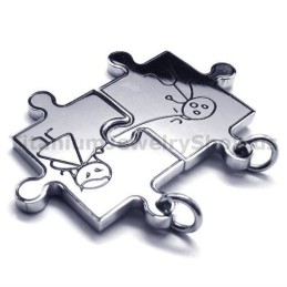 Puzzle Tytanowe Miłośnicy Wisiorki-Bezpłatne Łańcuszki